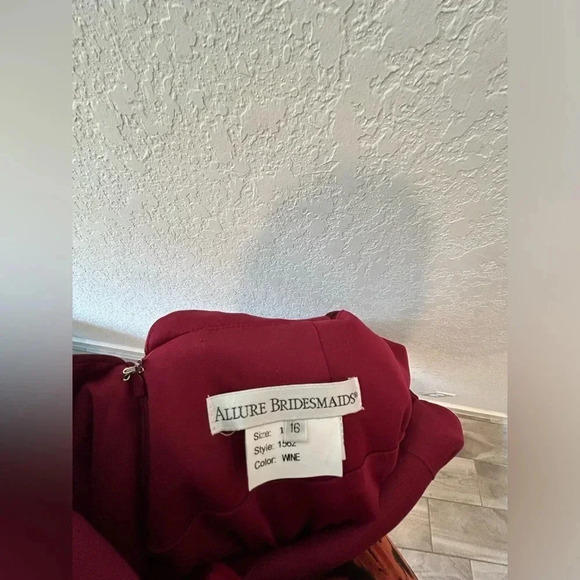 Allure Bridals Bridesmaids Dress in Wine - Picture 6 of 9